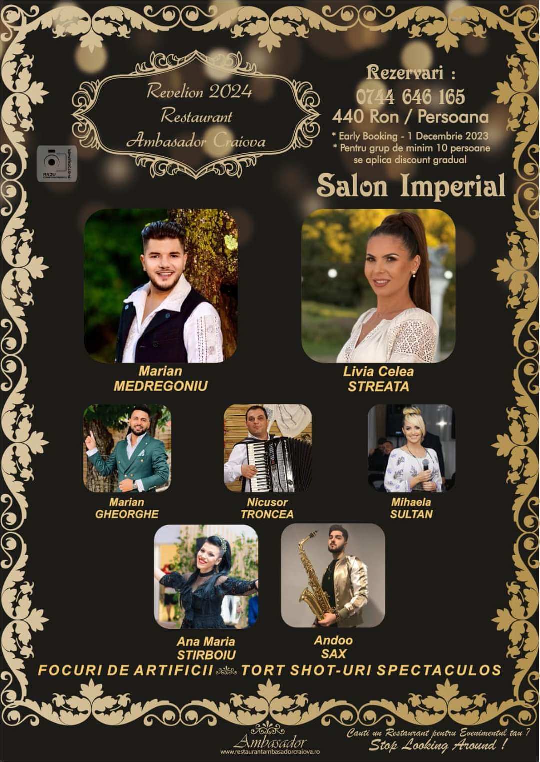 Revelion Craiova 2024 Restaurant Ambasador Salon Imperial